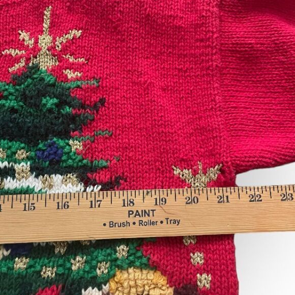 Private collection by Carolina colours red ugly sweater size S - Picture 4 of 6